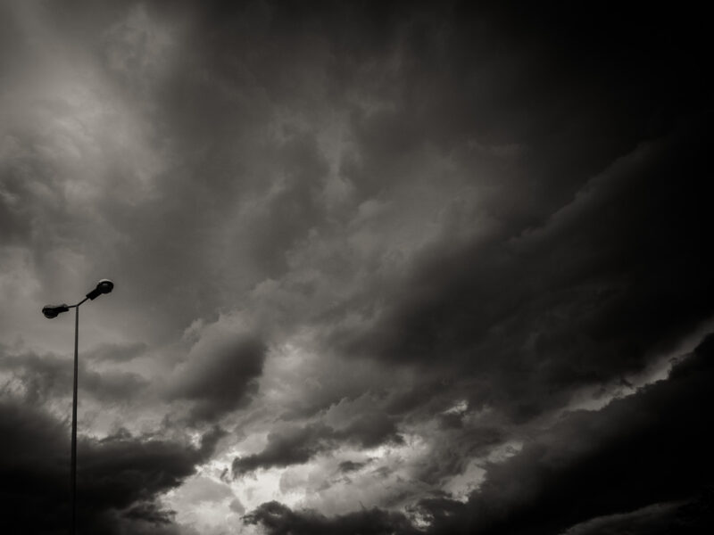 Cloudy skies